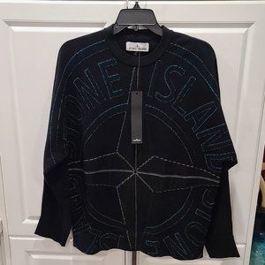 Stone Island Compass Motif Crew-Neck Jumper